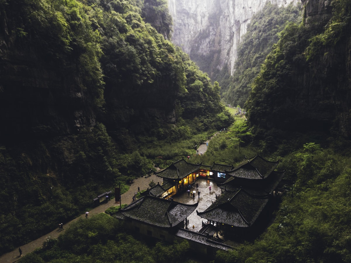 A concrete building perched on a mountain — classic Chongqing vertical landscape