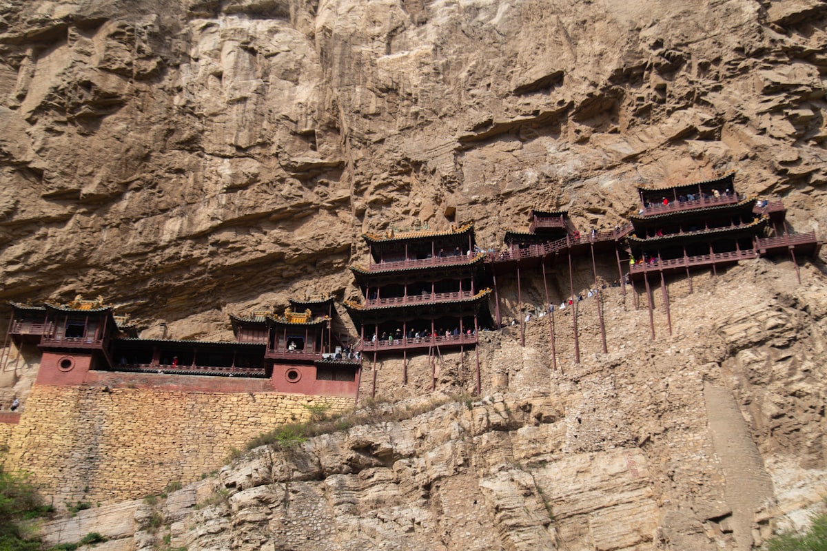 Ancient temples and cliff architecture in Shanxi province